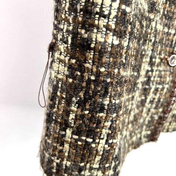 Kenzie Brown Tweed Blazer Jacket 6 - Picture 5 of 12
